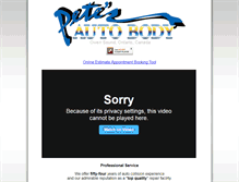 Tablet Screenshot of petesautobody.ca